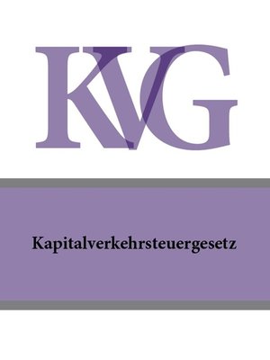 cover image of Kapitalverkehrsteuergesetz